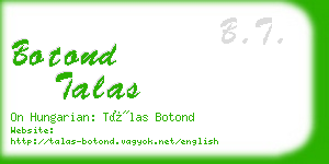 botond talas business card